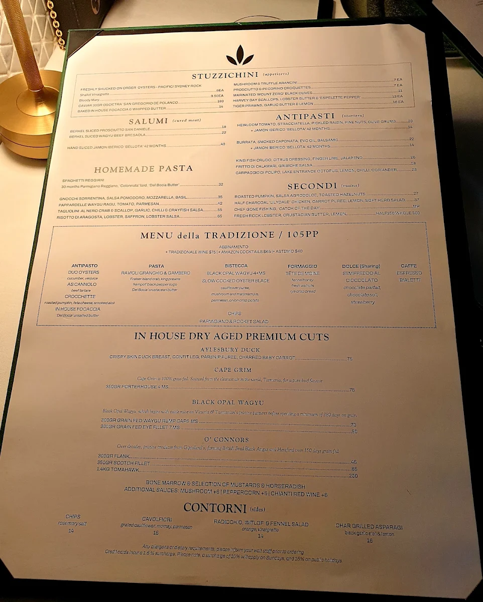 Menu, Amazon State Restaurant