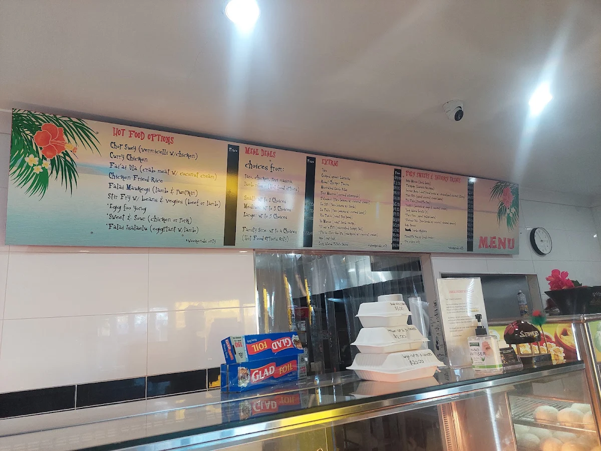 Menu, Le Sunrise Polynesian Takeaway Northside