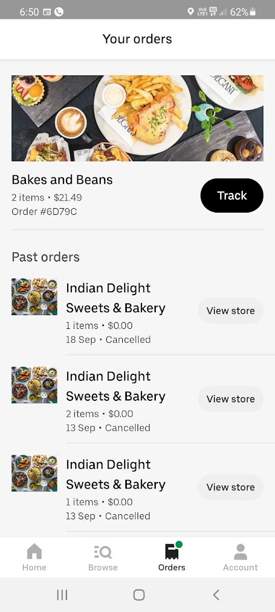 Menu, INDIAN DELIGHT SWEETS & BAKERY