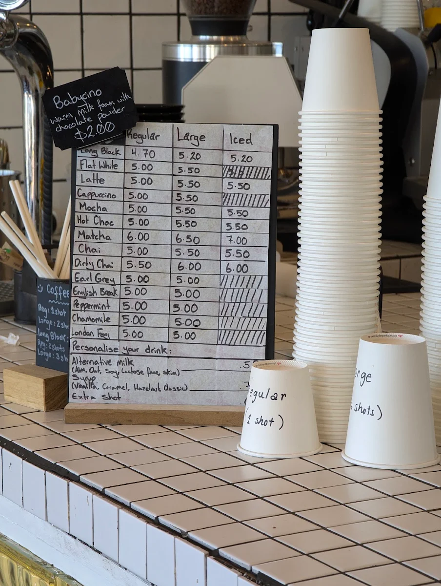 Menu, Croix Croissant Hillcrest