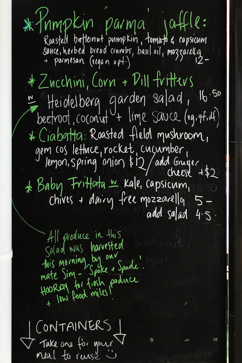 Menu, Moon Rabbit Cafe