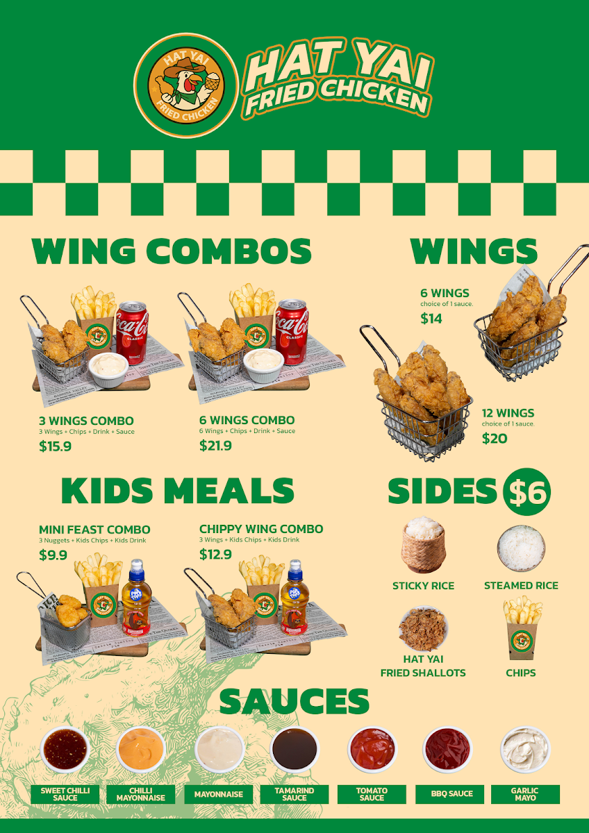 Menu, Hatyai Fried Chicken Gregory hills