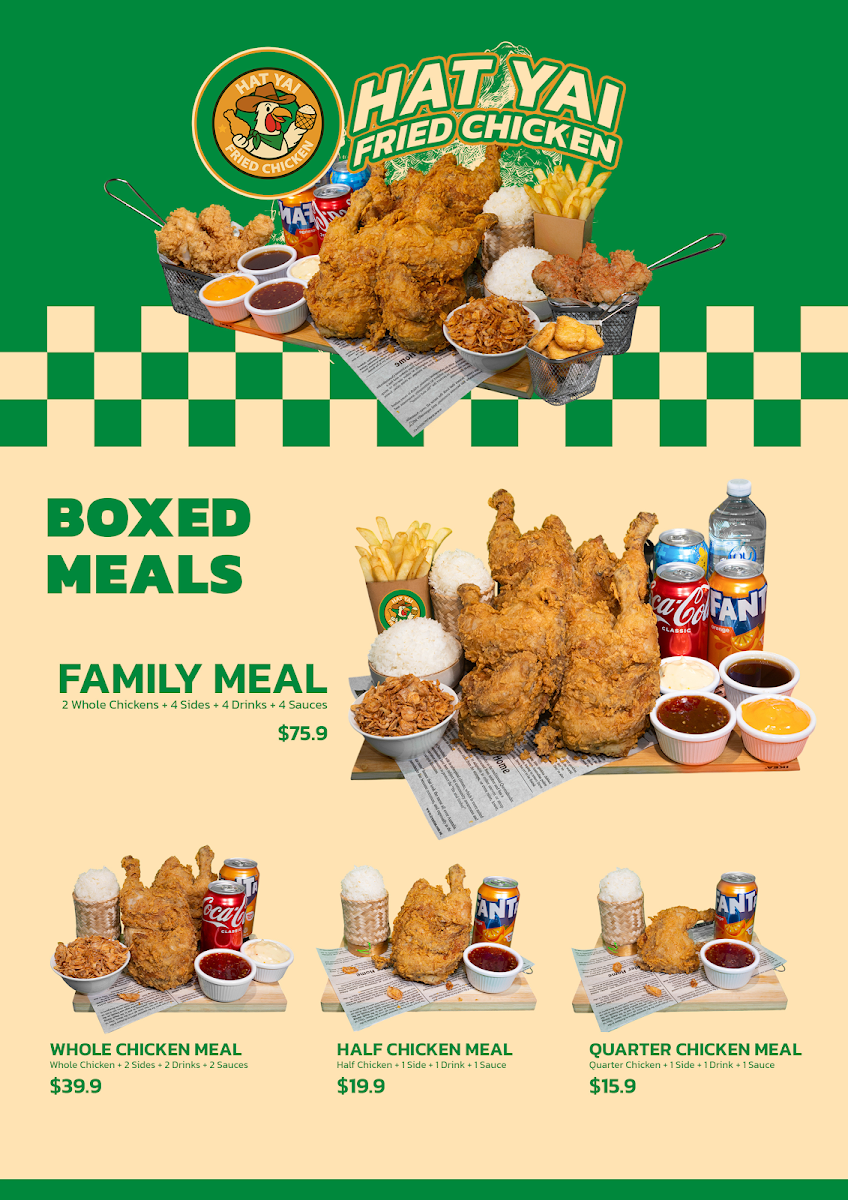 Menu, Hatyai Fried Chicken Gregory hills
