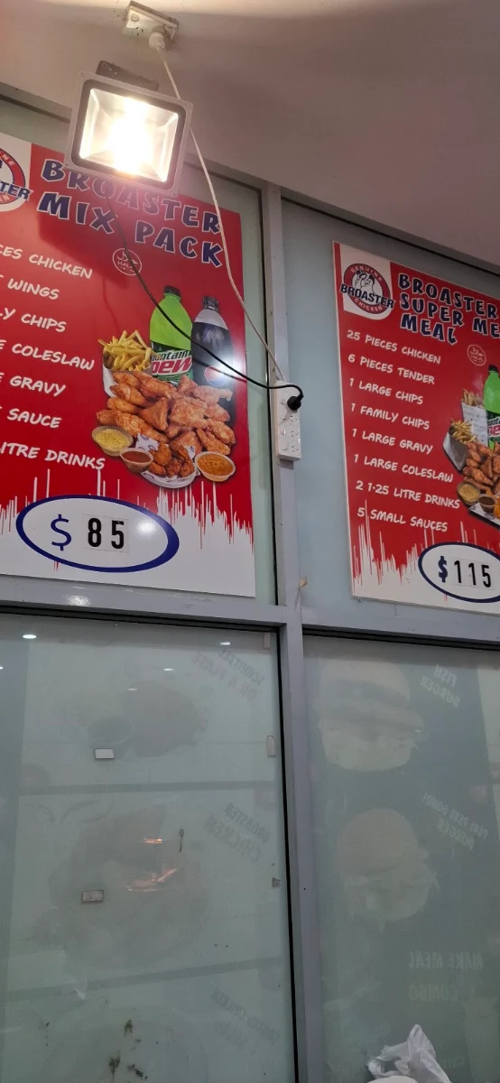 Menu, Broaster Chicken Minto