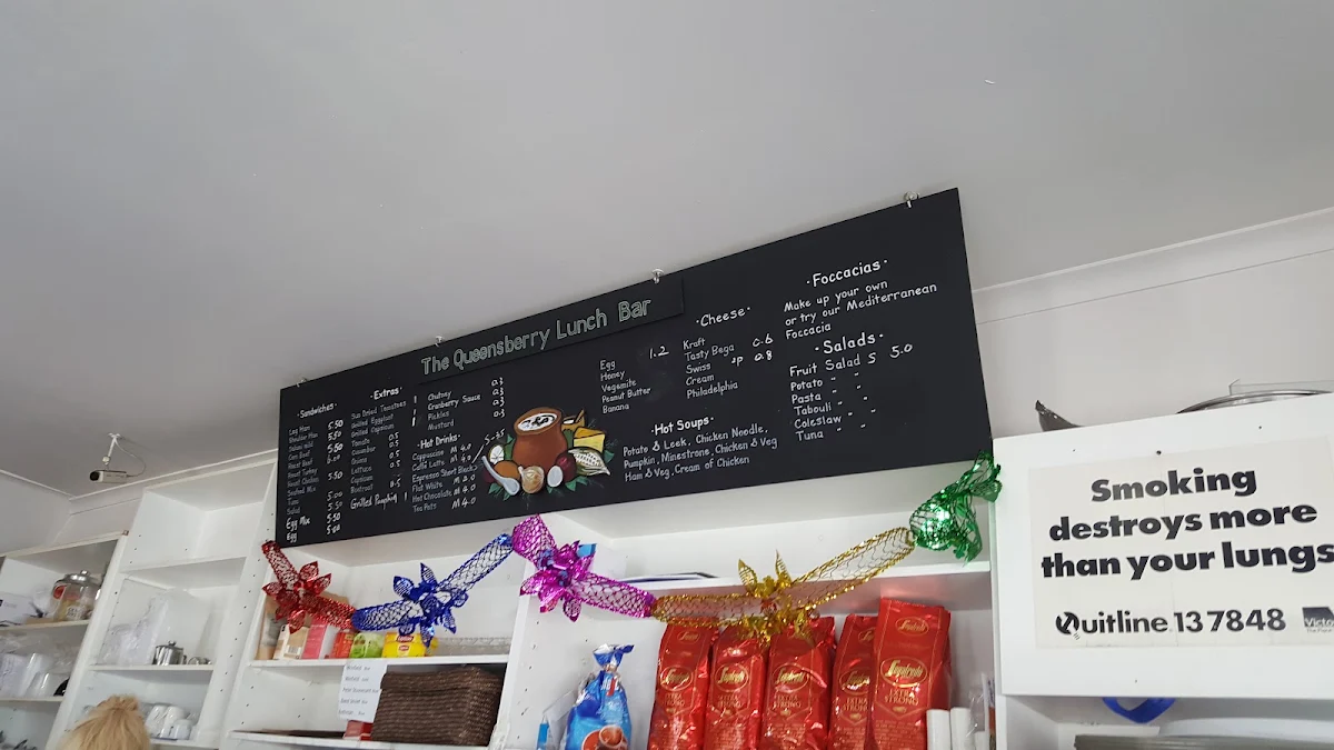Menu, Queensberry Lunch Bar