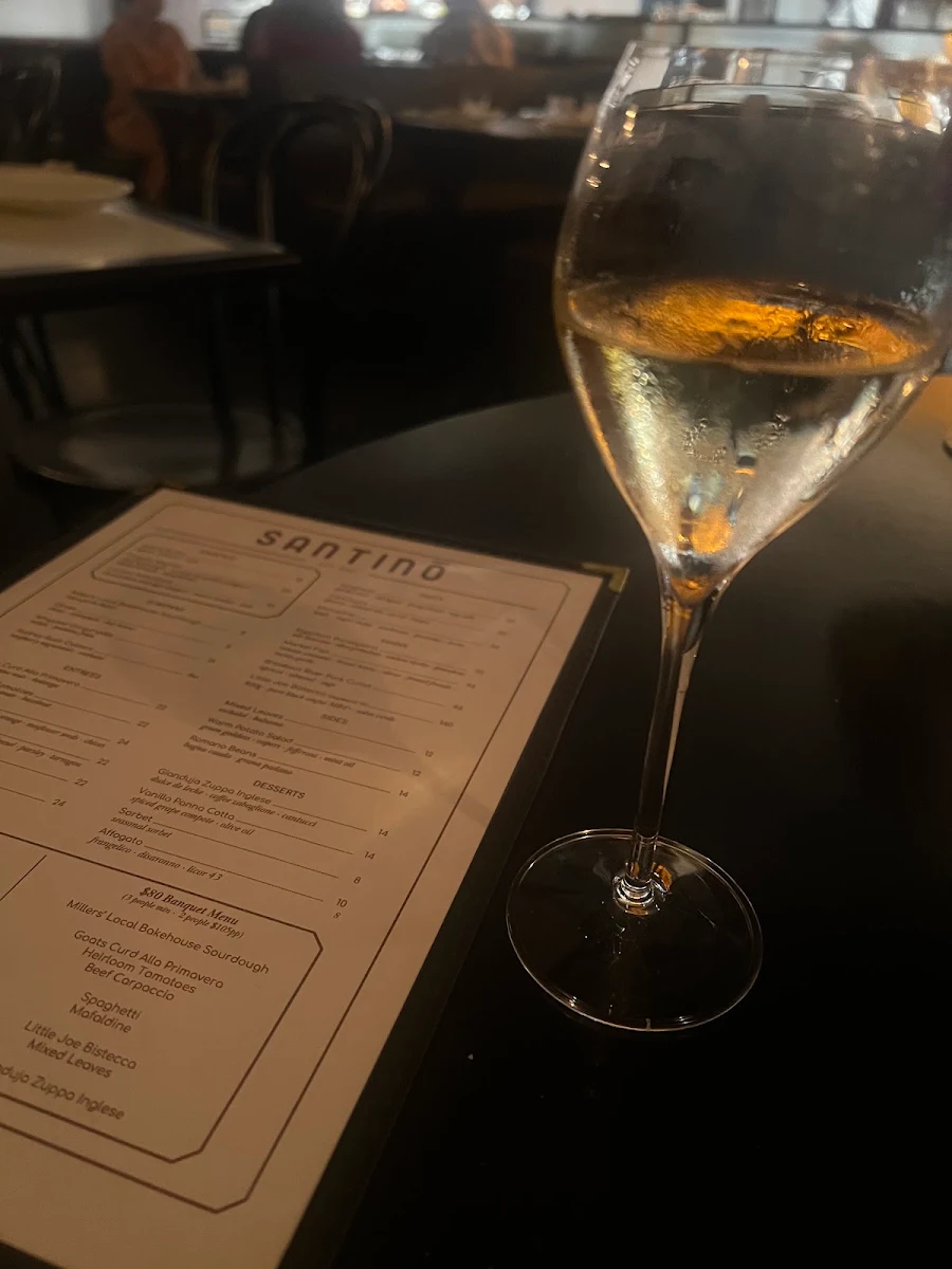Menu, Restaurant Santino