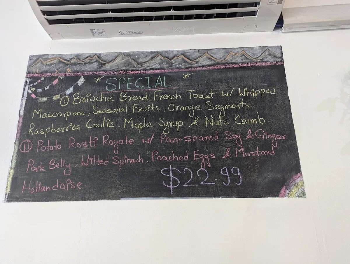 Menu, Little Hideout Cafe