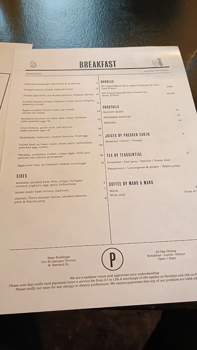 Menu, Petition