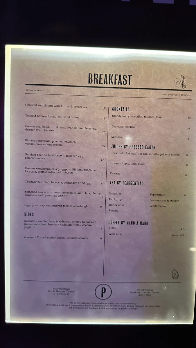 Menu, Petition