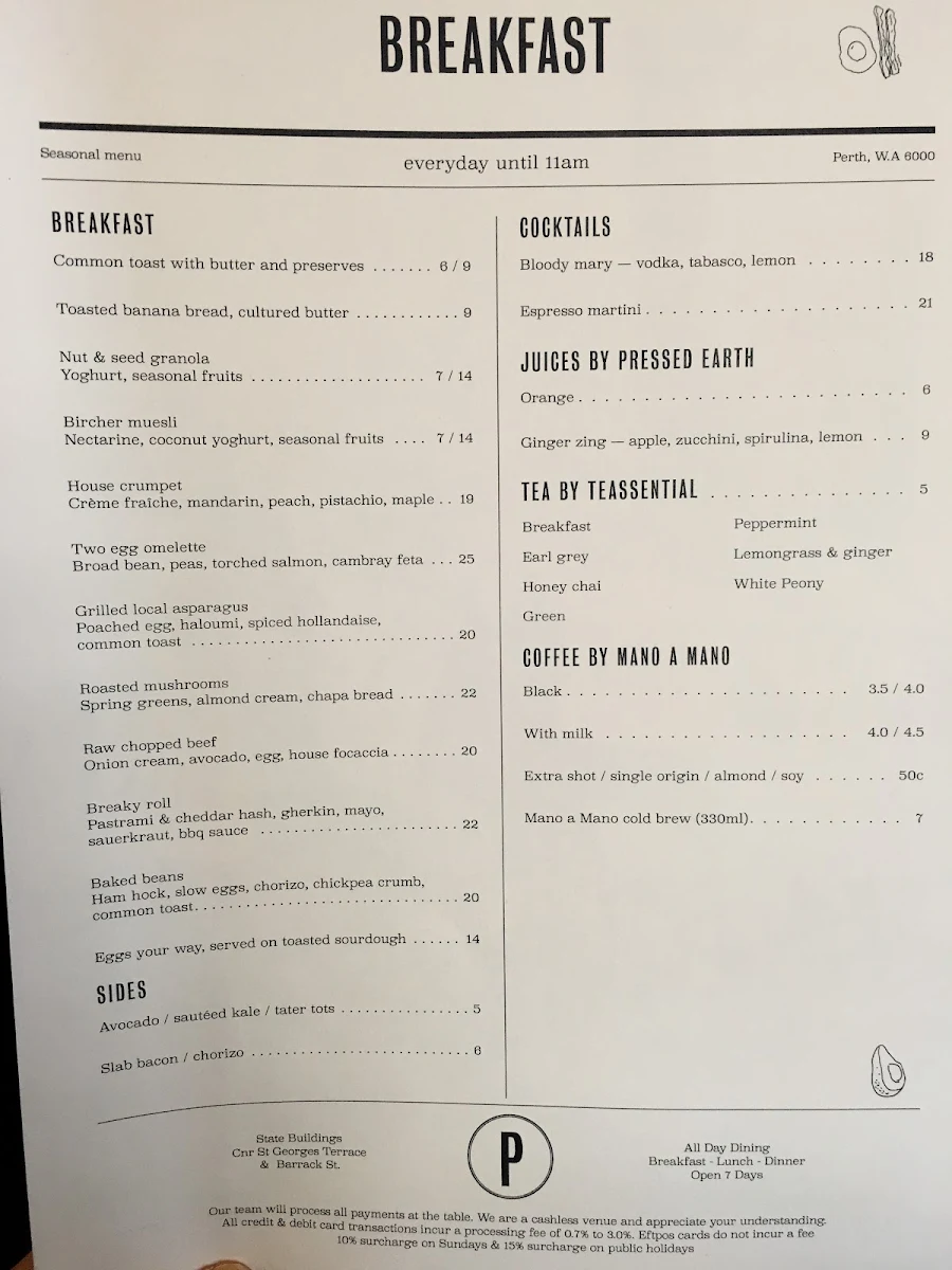 Menu, Petition