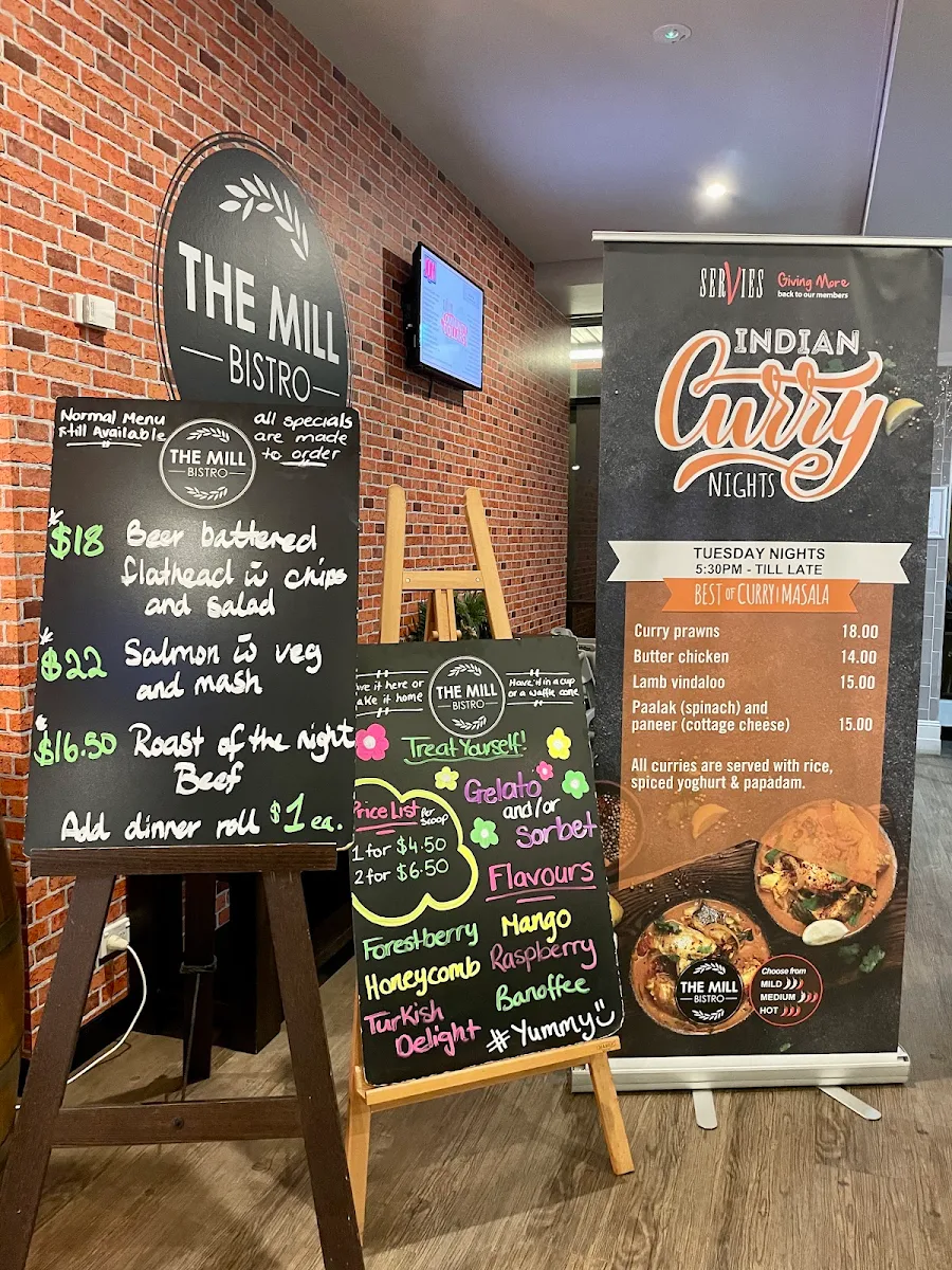 Menu, The Mill Bistro