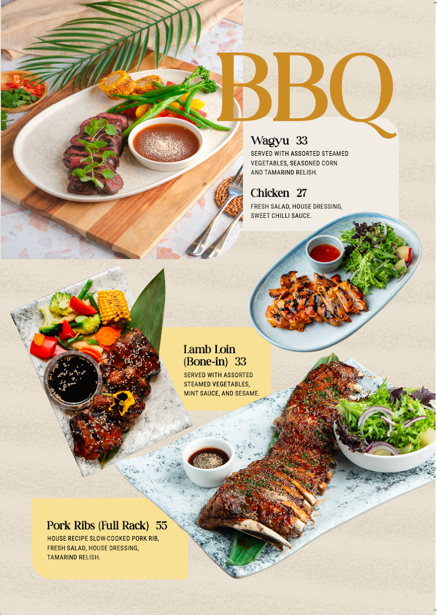 Menu, Nahm Thai Restaurant & Bar (Toowoomba)