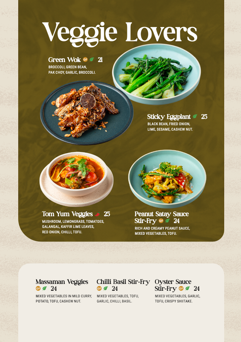 Menu, Nahm Thai Restaurant & Bar (Toowoomba)