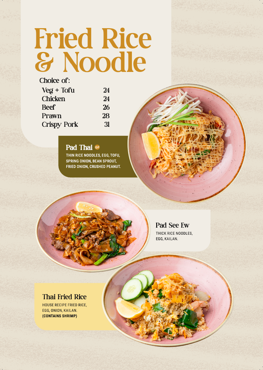 Menu, Nahm Thai Restaurant & Bar (Toowoomba)