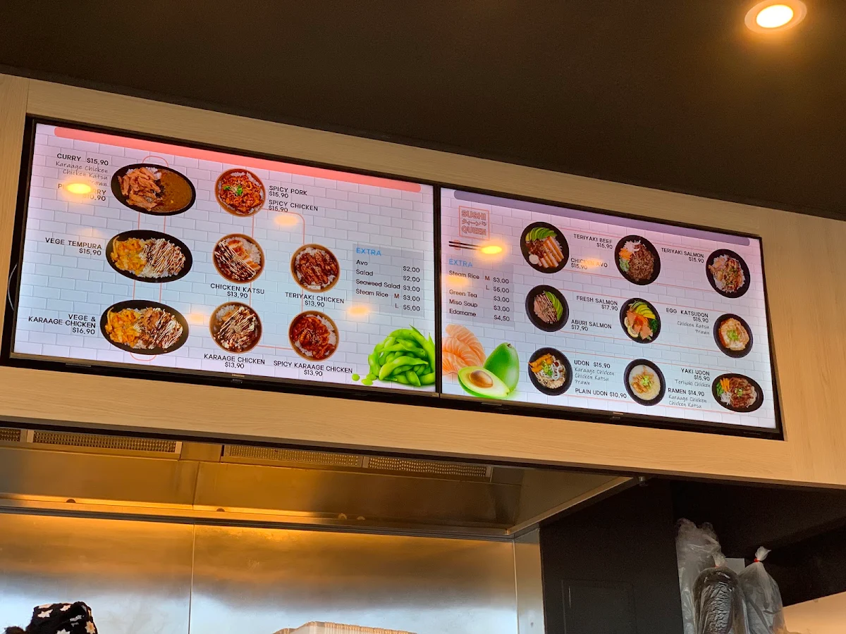 Menu, Sushi Queen