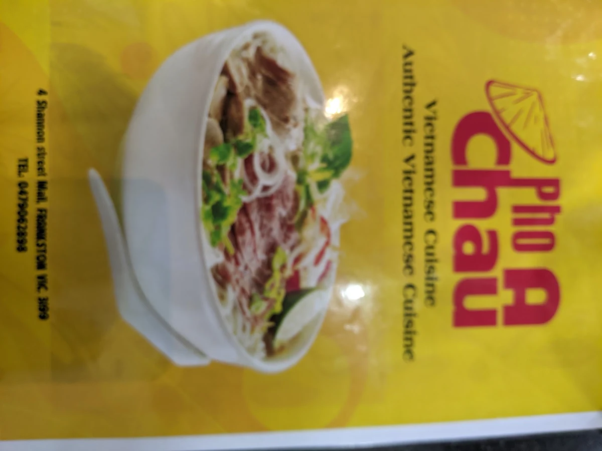 Menu, Pho A Chau