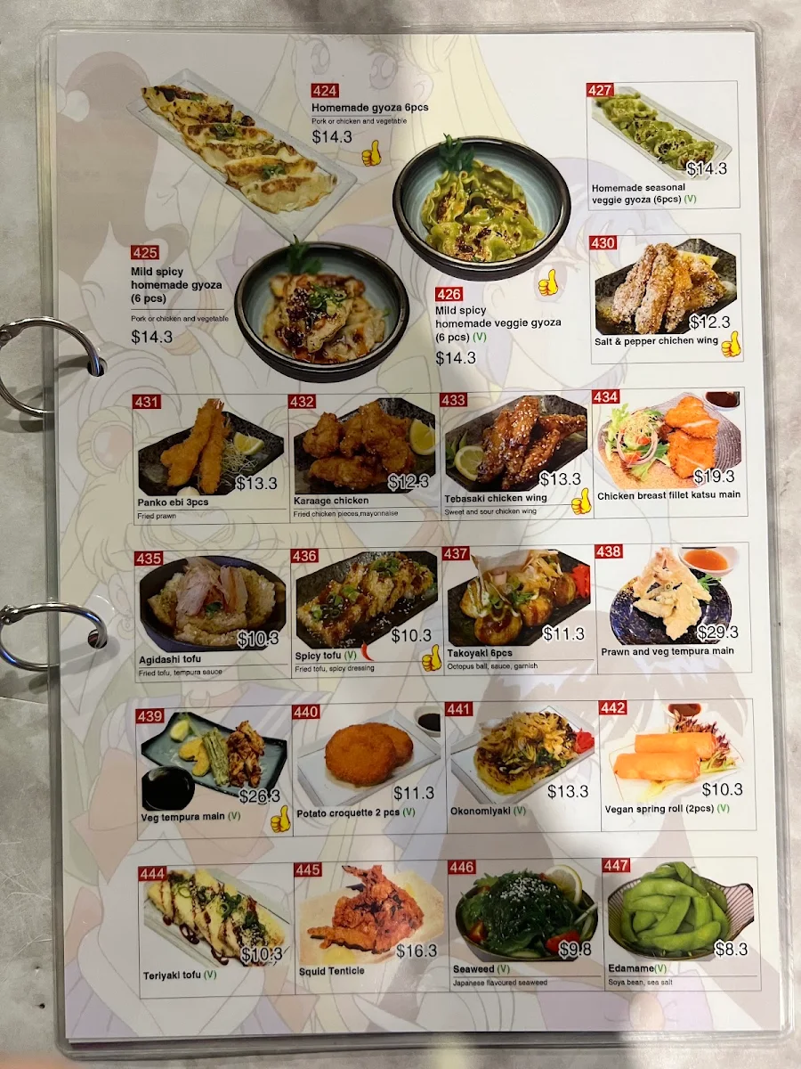 Menu, Maki and Ramen
