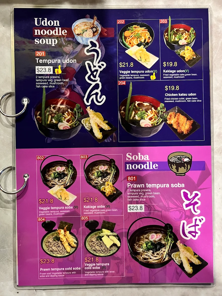 Menu, Maki and Ramen