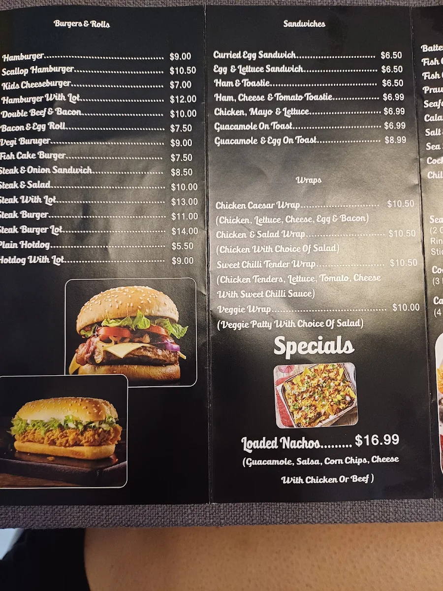 Menu, Lakeside Forbes