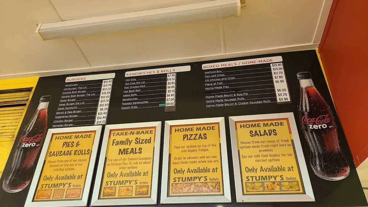 Menu, Stumpy'S Gateway Roadhouse