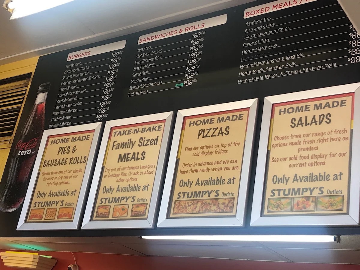Menu, Stumpy'S Gateway Roadhouse
