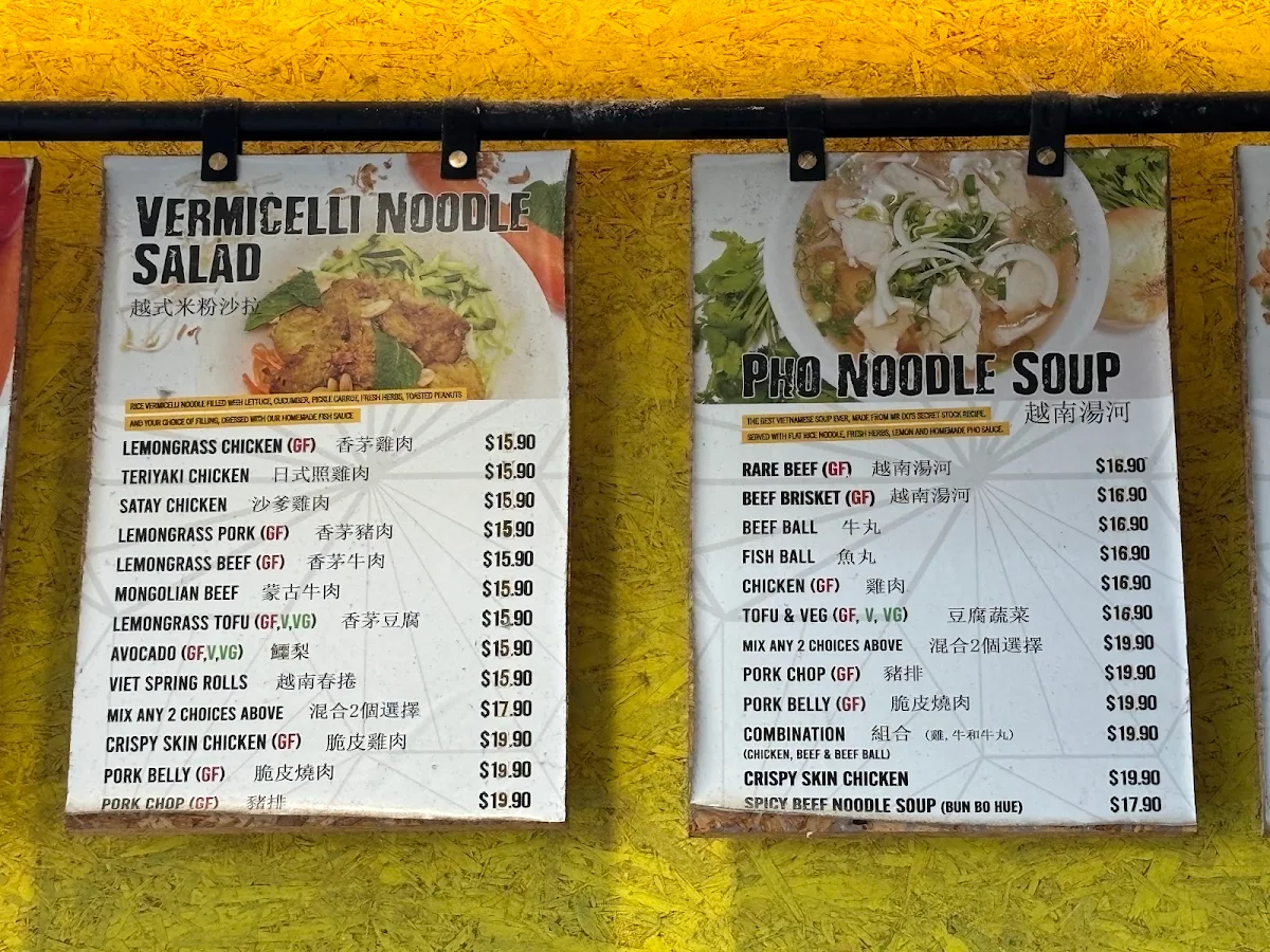 Menu, MrDo’s