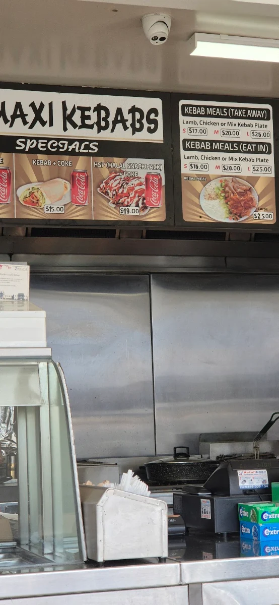 Menu, Maxi kebab cafe & take away