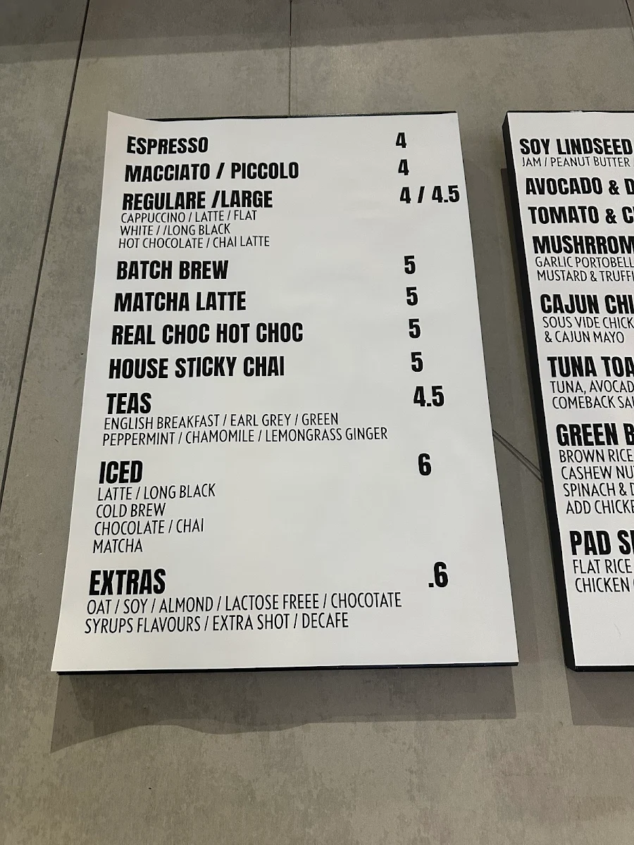 Menu, Ok Cool