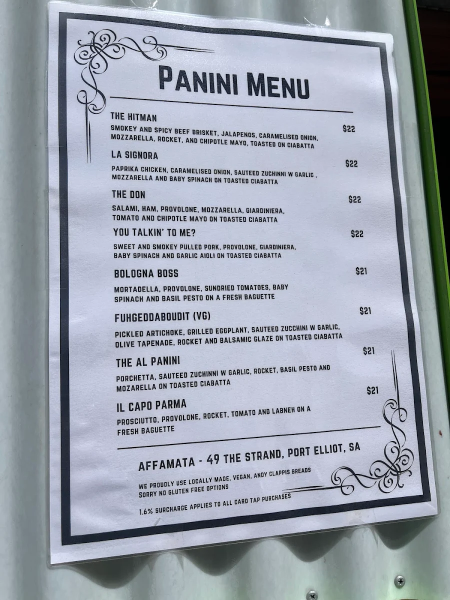 Menu, Affamata