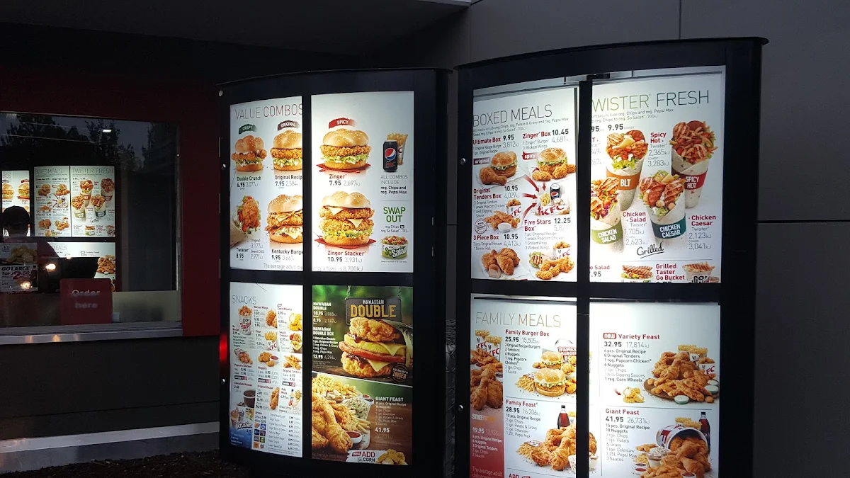 Menu, KFC Sebastopol