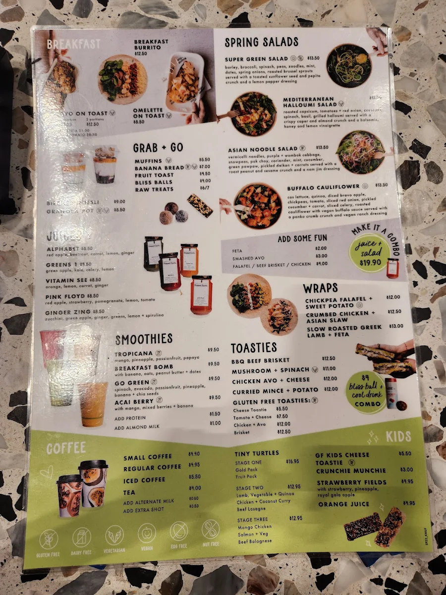 Menu, Nourish and Feed Kingsley