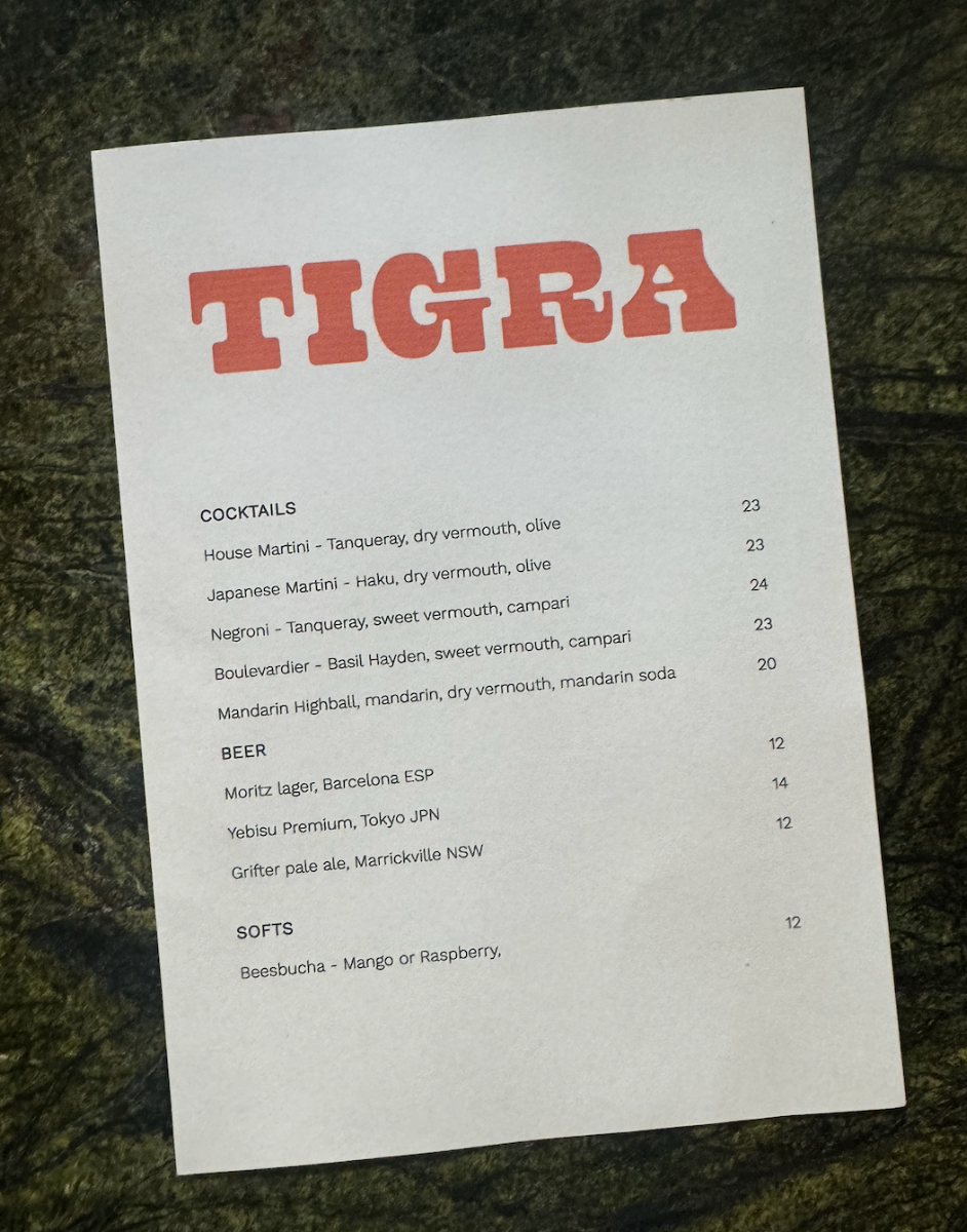 Menu, Tigra