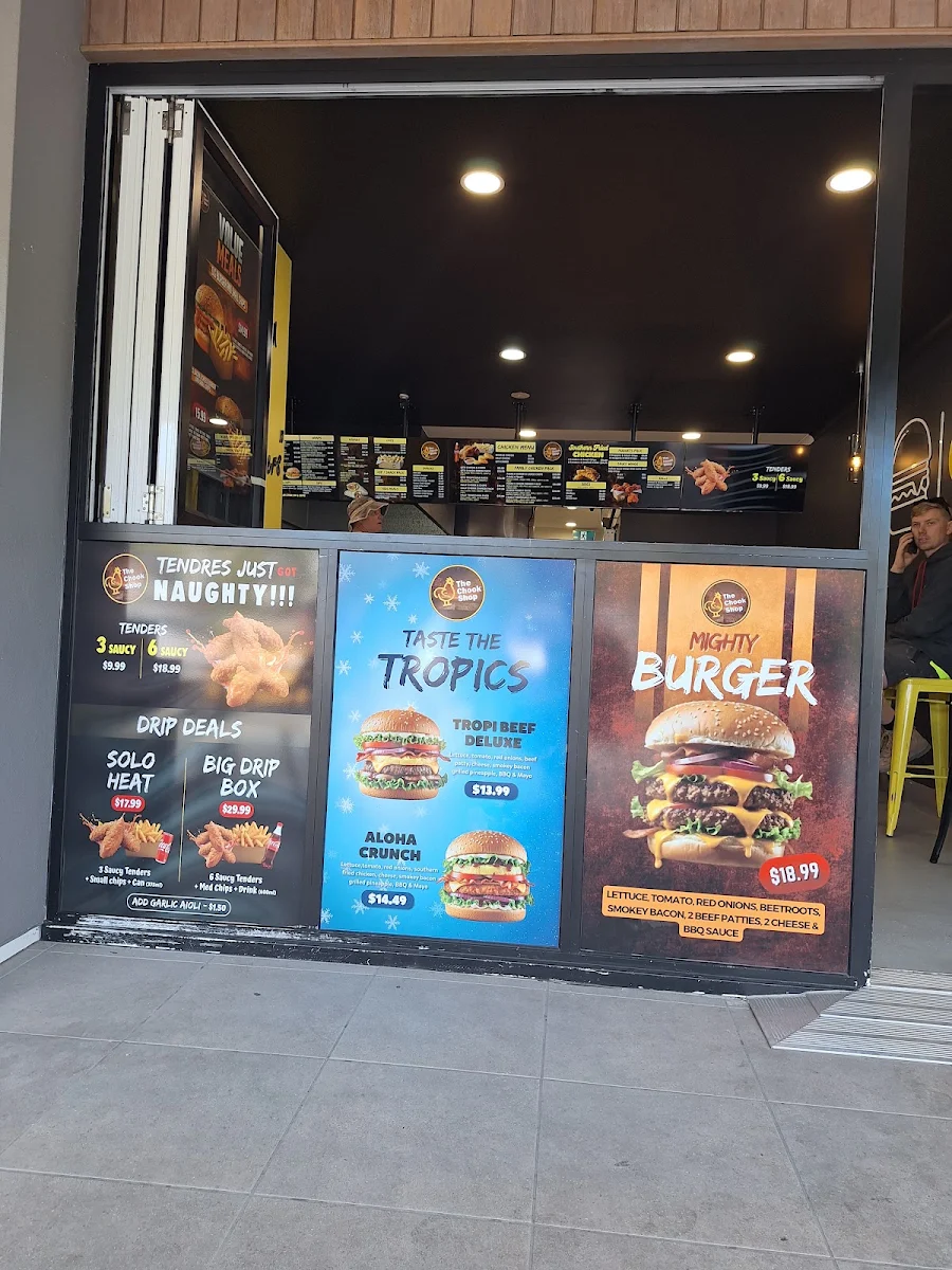 Menu, The Chook Shop MT Coolum