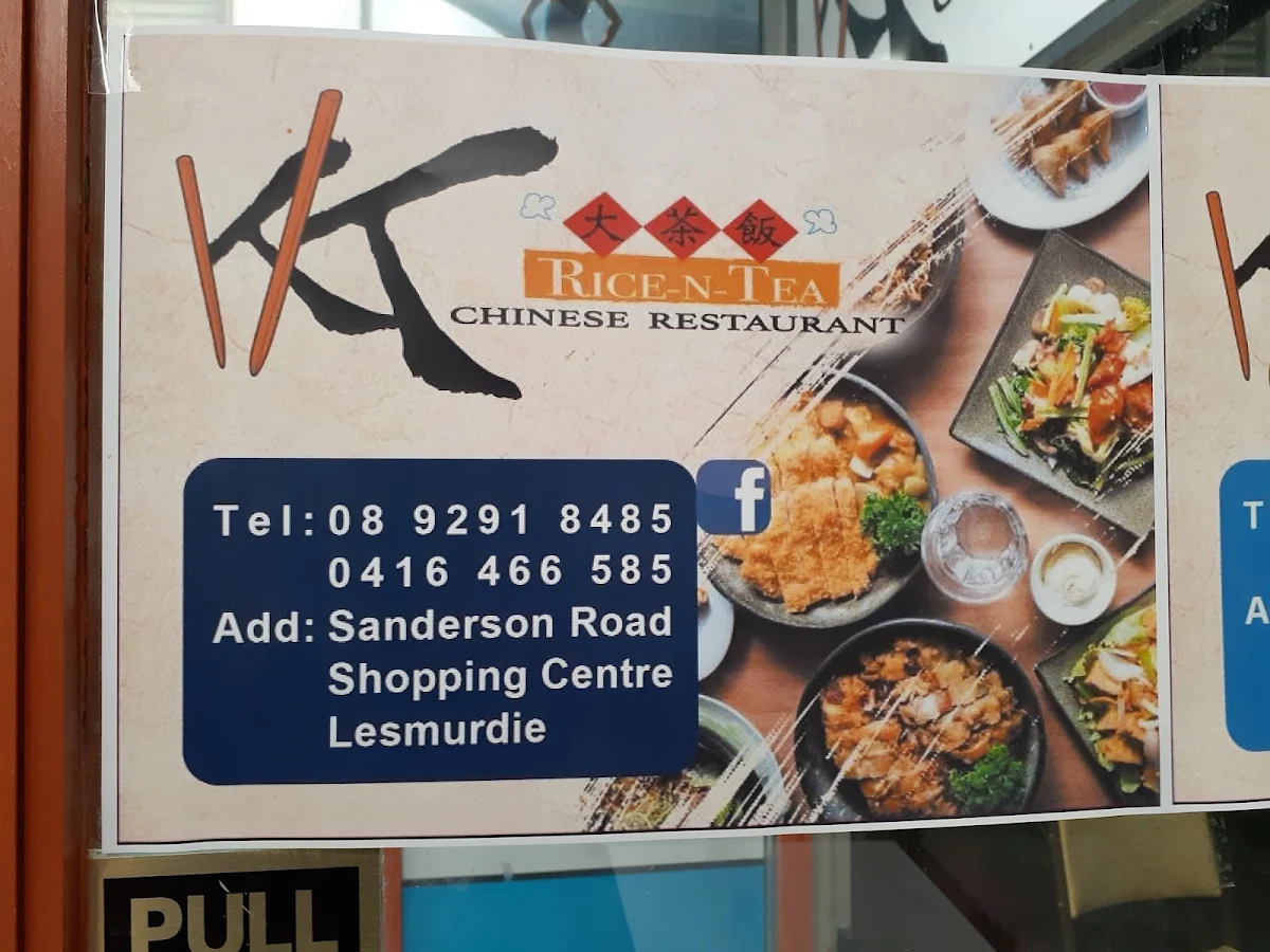 Menu, KK Rice-N-Tea Chinese Restaurant