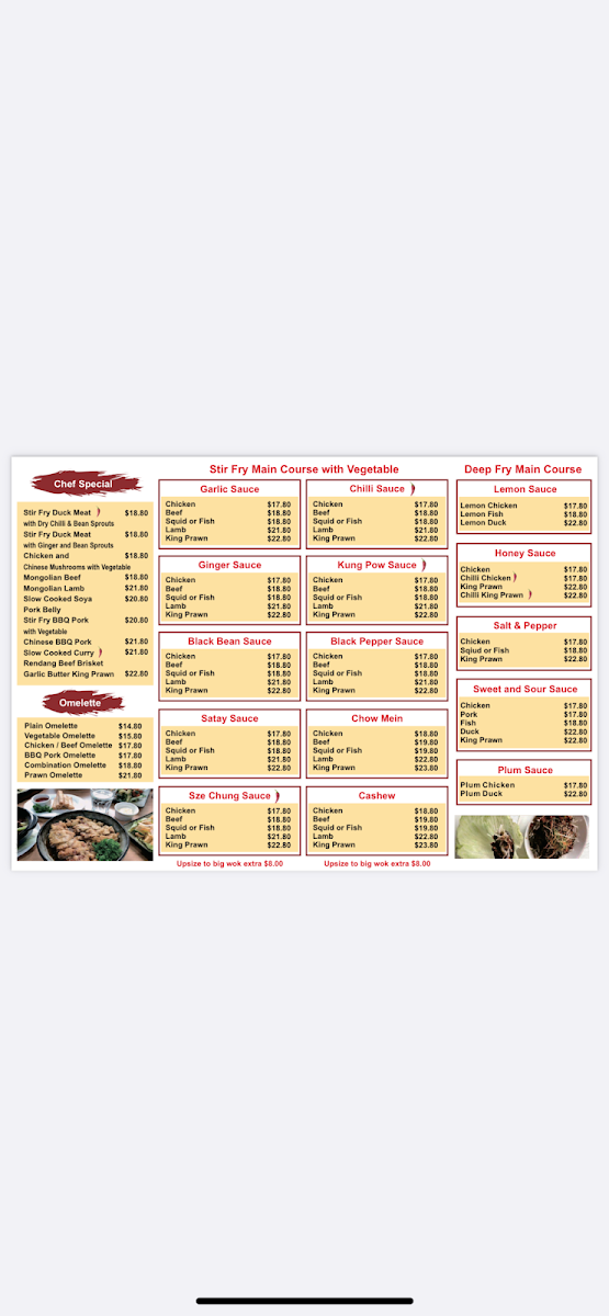 Menu, KK Rice-N-Tea Chinese Restaurant