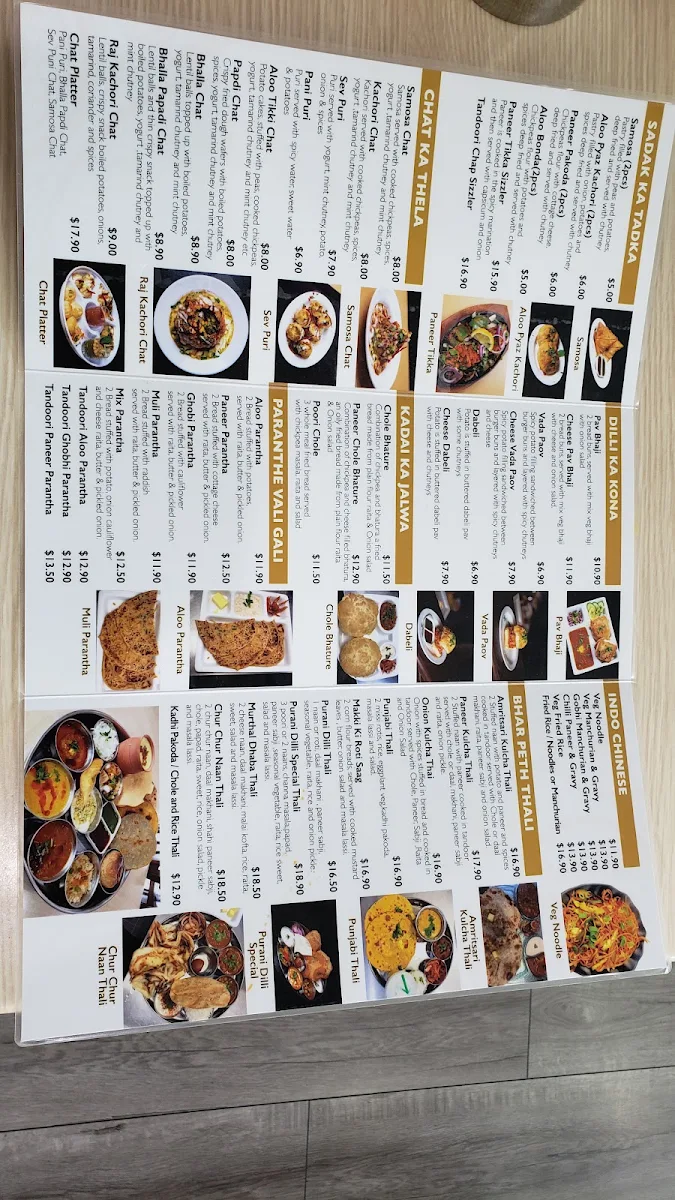 Menu, Purani Dilli Style