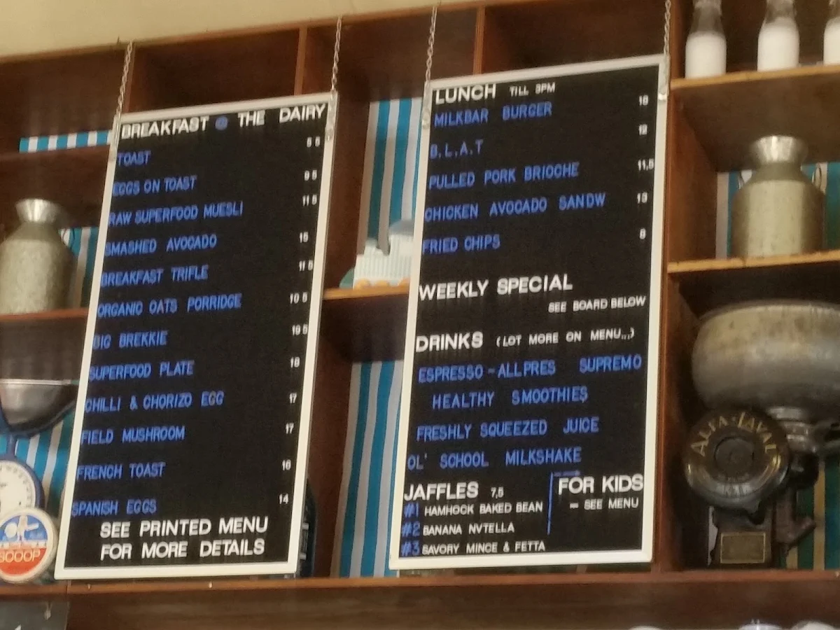 Menu, Cowderoys Dairy