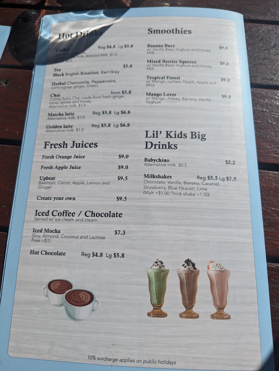 Menu, Cowderoys Dairy