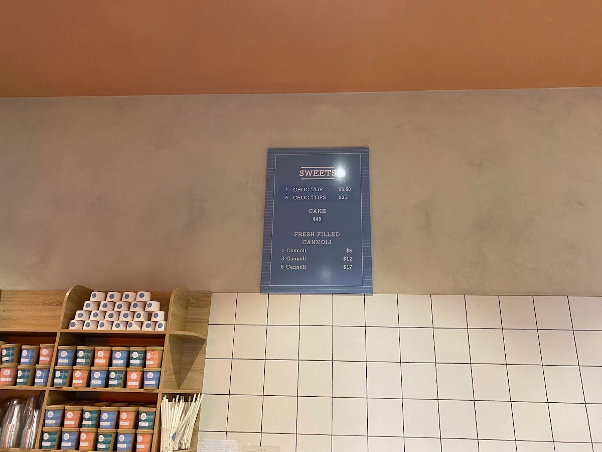 Menu, Happy Eats Gelato