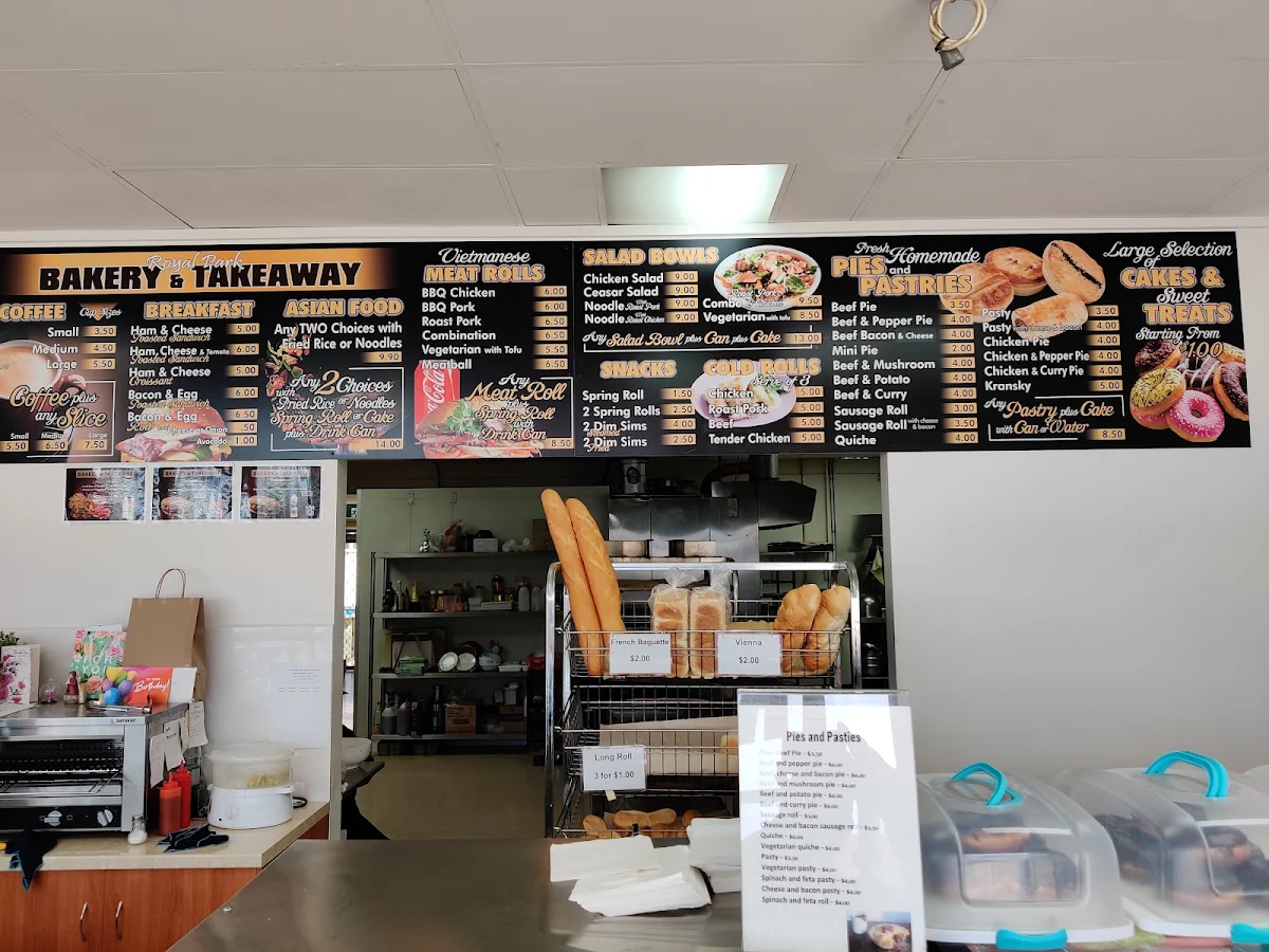 Menu, Royal Park Bakery & Takeaway