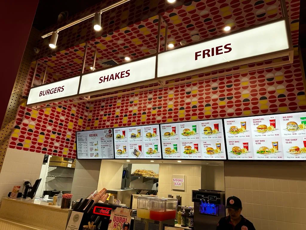 Menu, Flipp Burgers Olympic Park