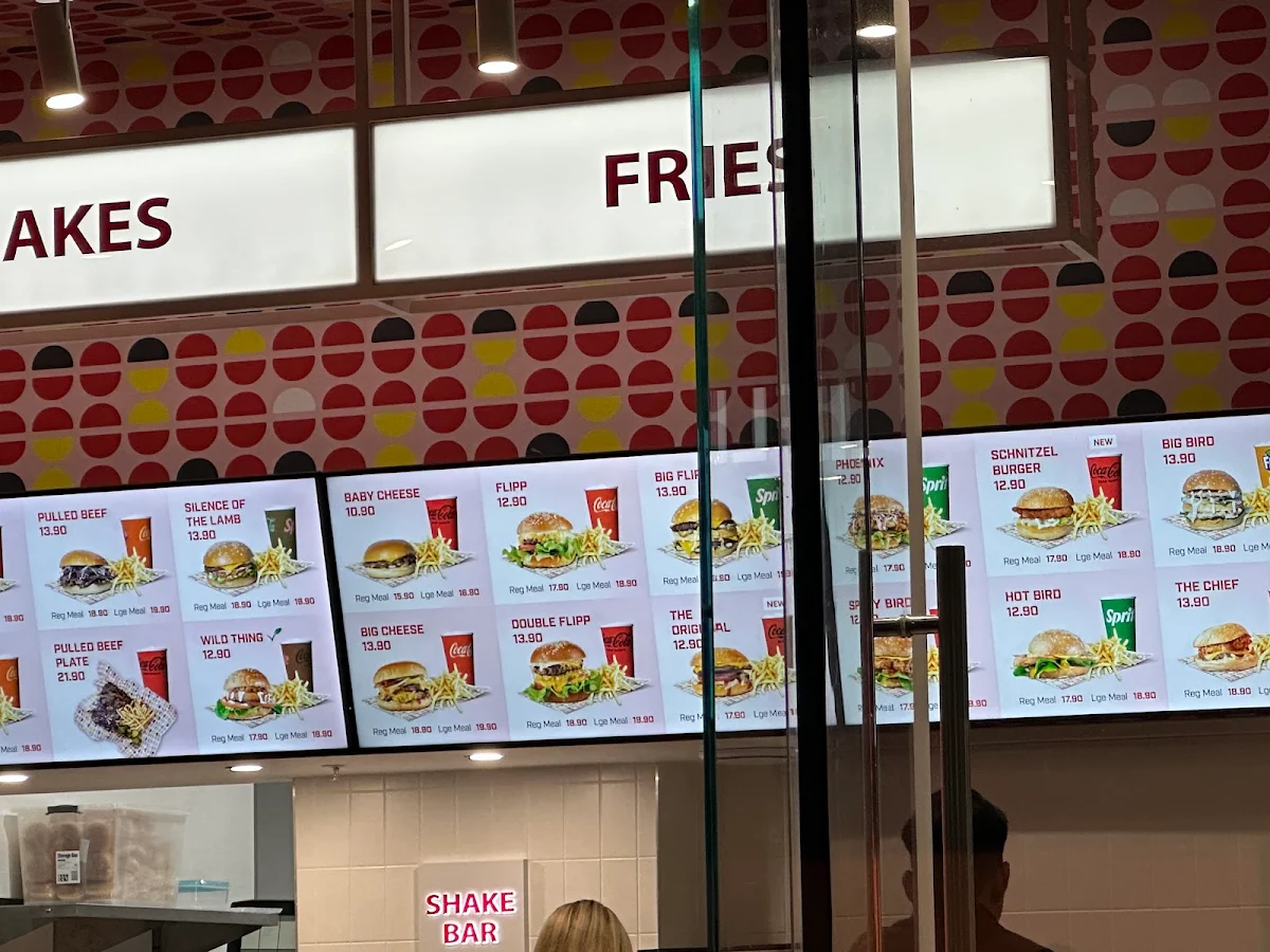 Menu, Flipp Burgers Olympic Park