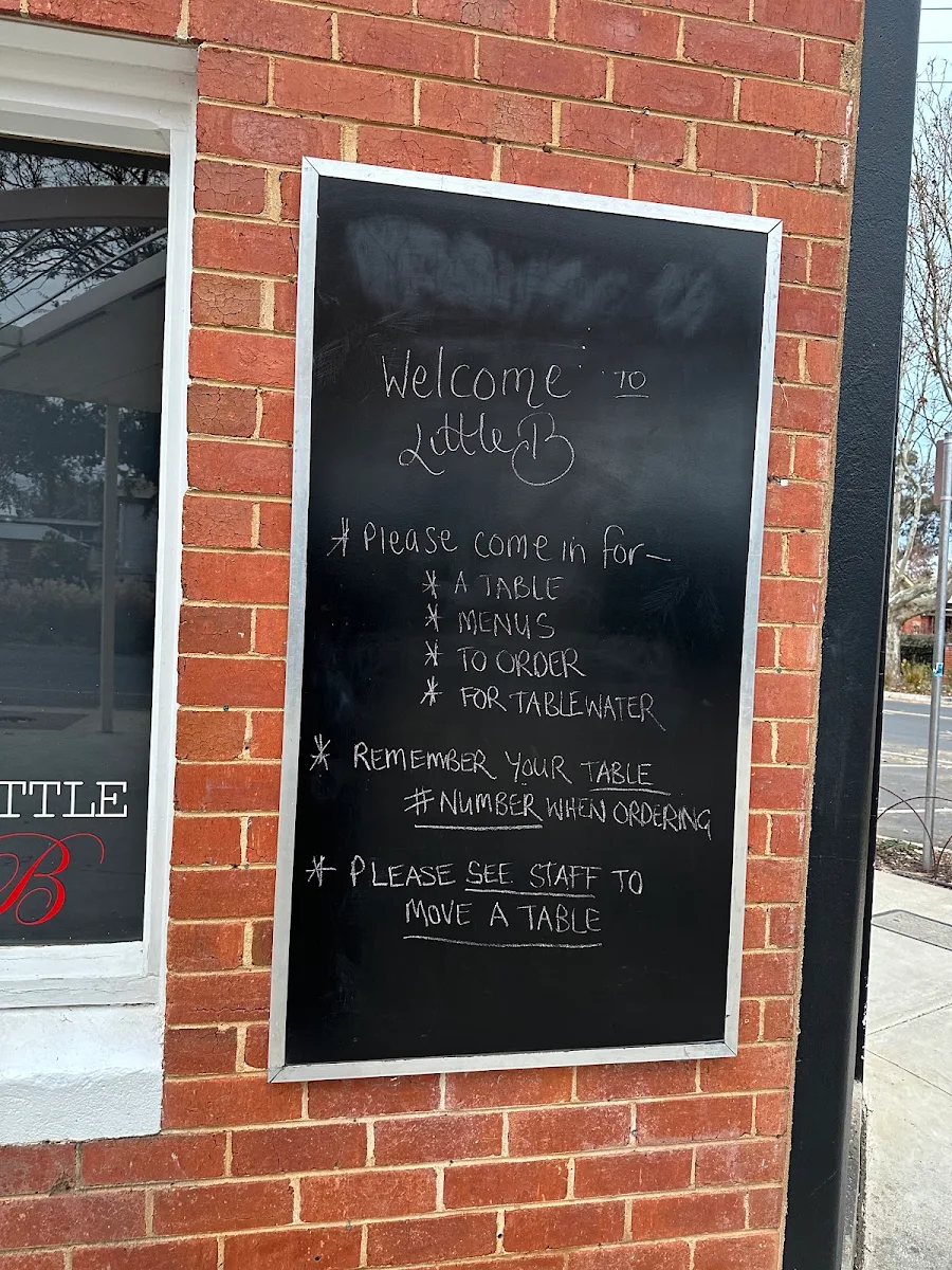Menu, Little B