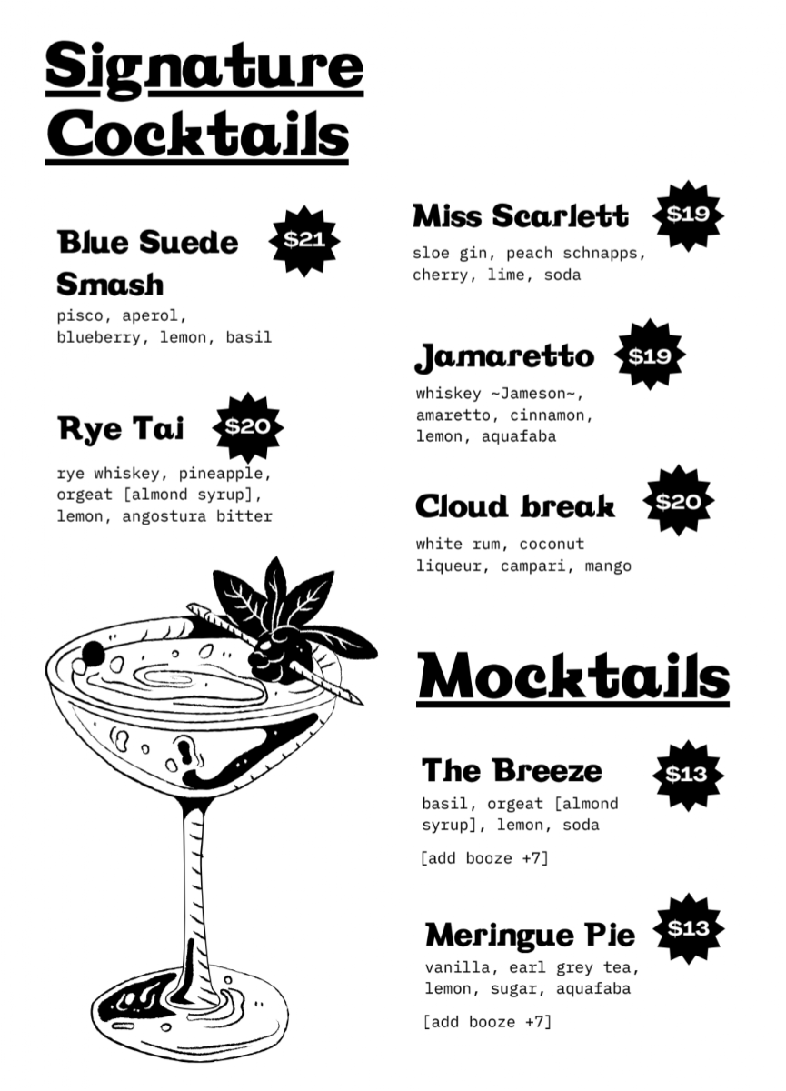 Menu, Dear Darnell's