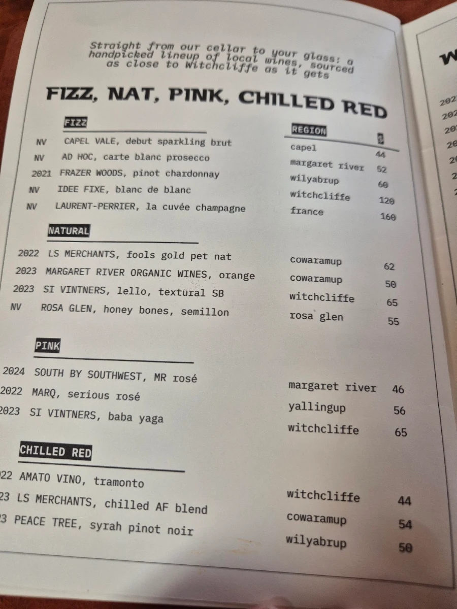 Menu, Dear Darnell's