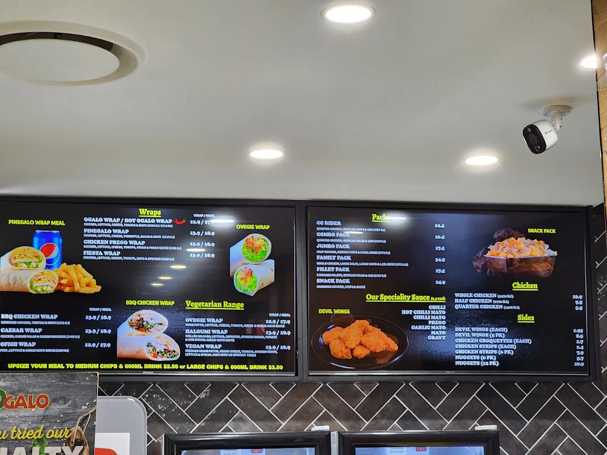 Menu, Ogalo Mascot