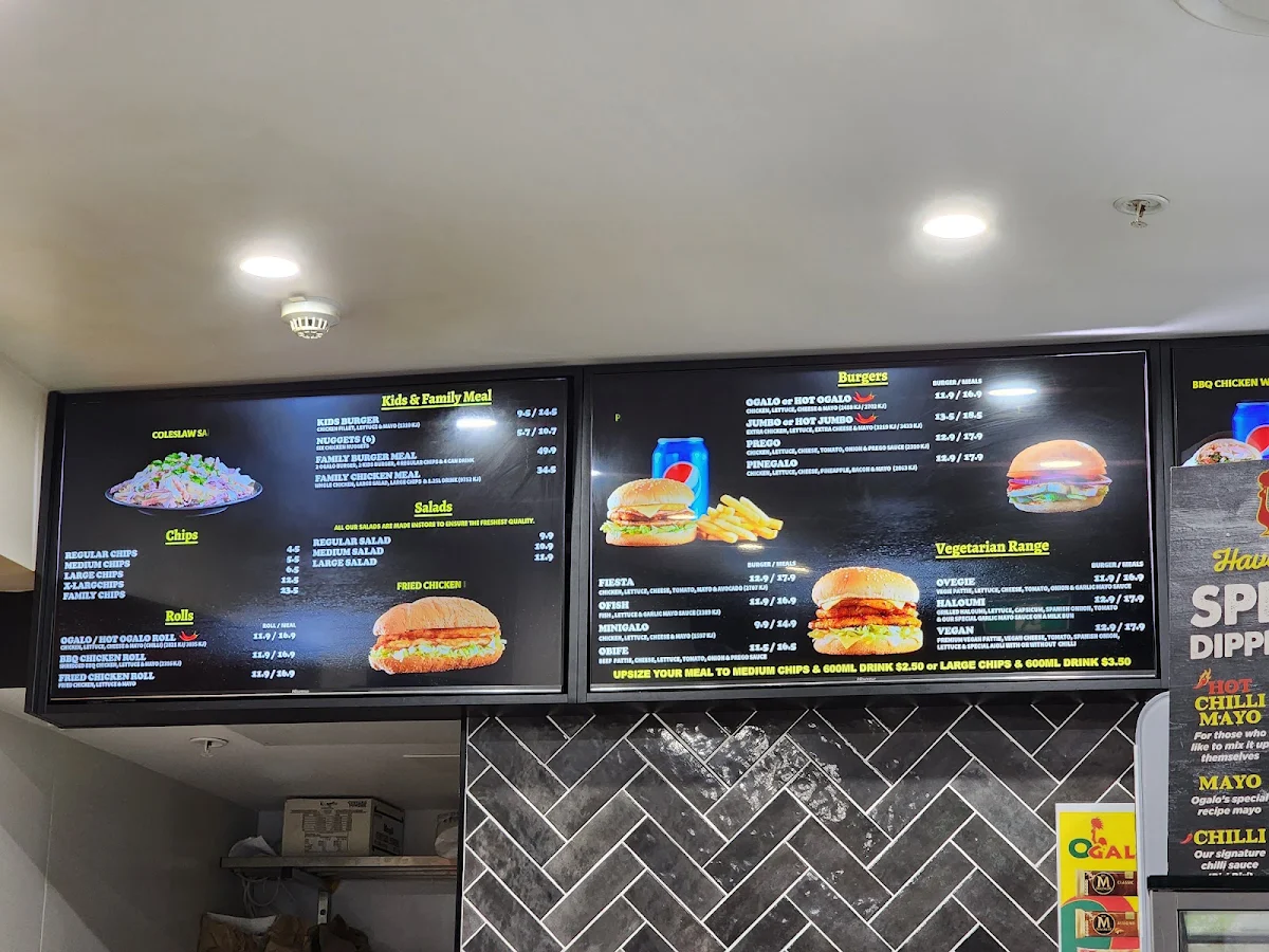 Menu, Ogalo Mascot