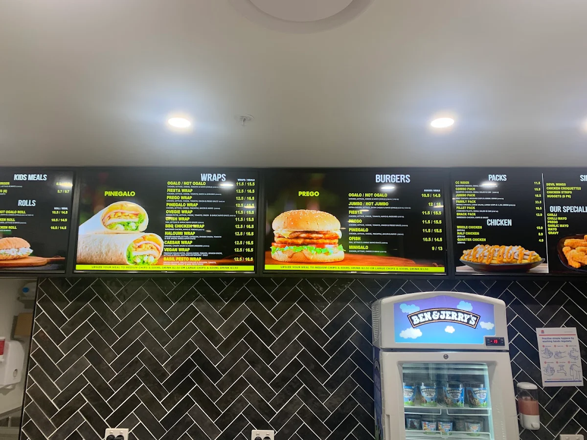 Menu, Ogalo Mascot