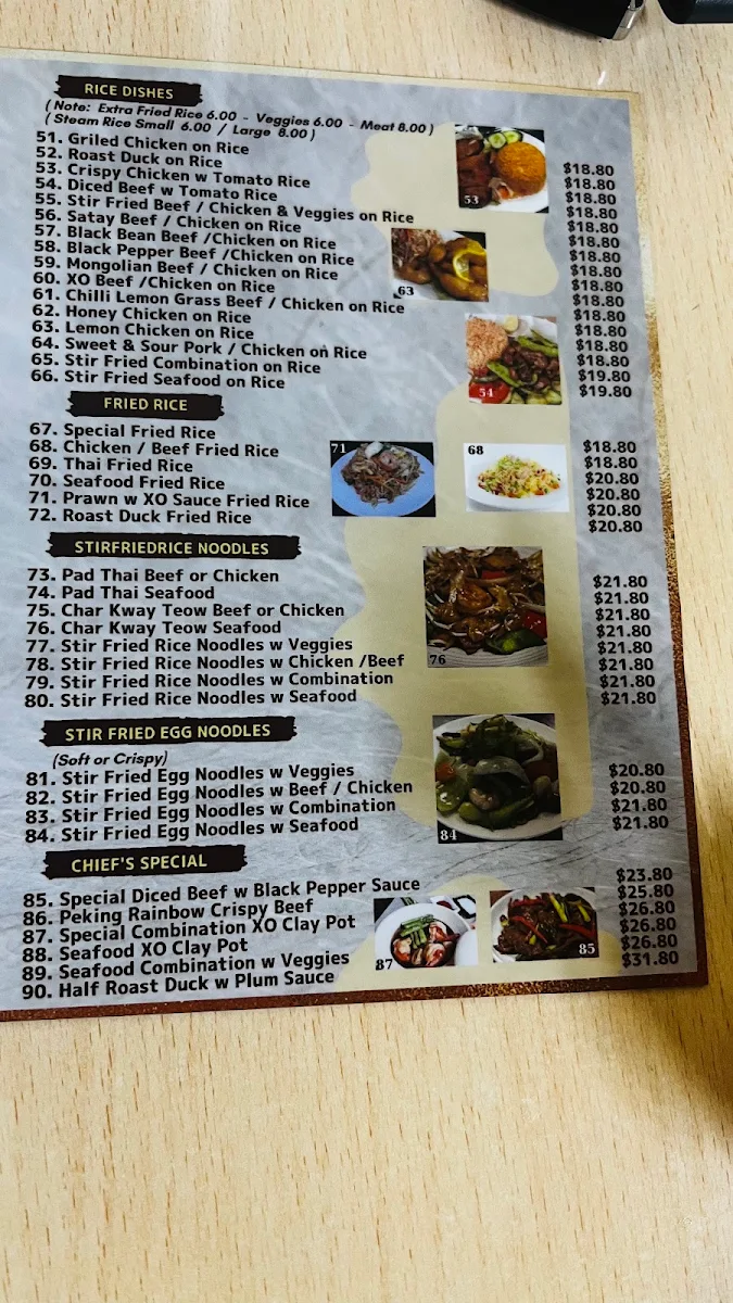 Menu, Pho Hoa 2