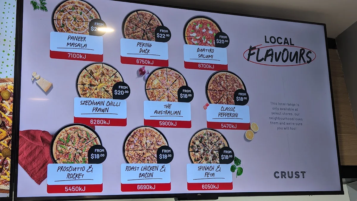 Menu, Crust Pizza Glen Waverley